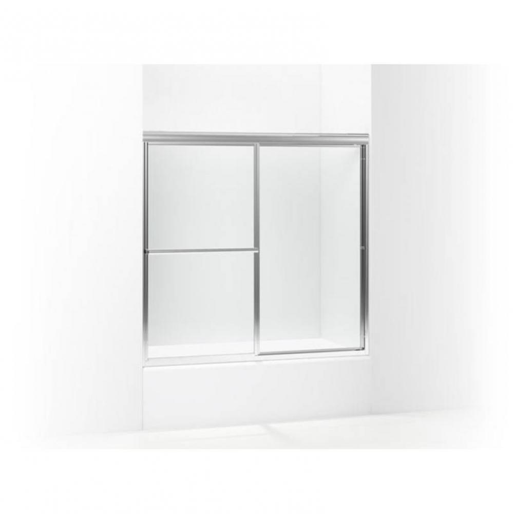 Deluxe Framed sliding bath door, 56-1/4&apos;&apos; H x 54-3/8 - 59-3/8&apos;&apos; W, with 1/8&ap