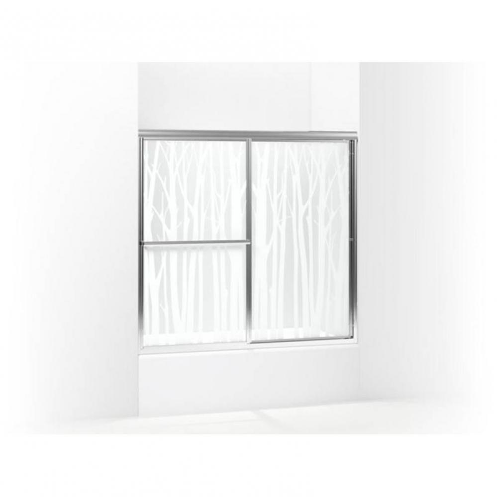 Deluxe Framed sliding bath door 54-3/8&apos;&apos;–59-3/8&apos;&apos; W x 56-3/16&apos;&apos; H