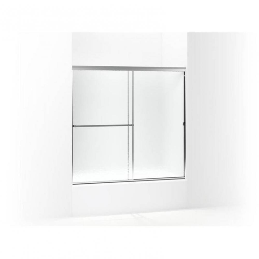 Standard Framed sliding bath door, 56-7/16&apos;&apos; H x 51 - 56&apos;&apos; W, with 1/8&apos;&a