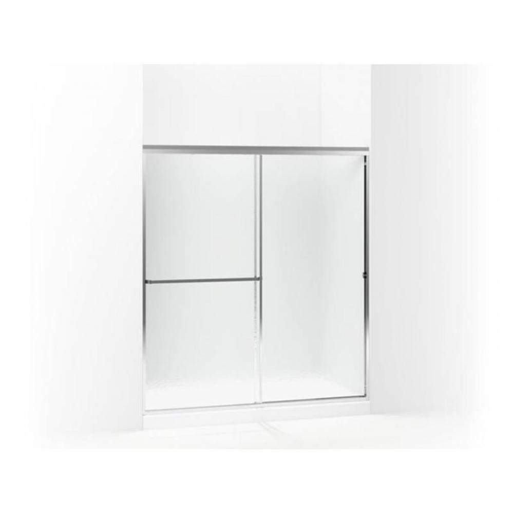 Standard Framed sliding shower door, 65&apos;&apos; H x 51 - 56&apos;&apos; W, with 1/8&apos;&apos