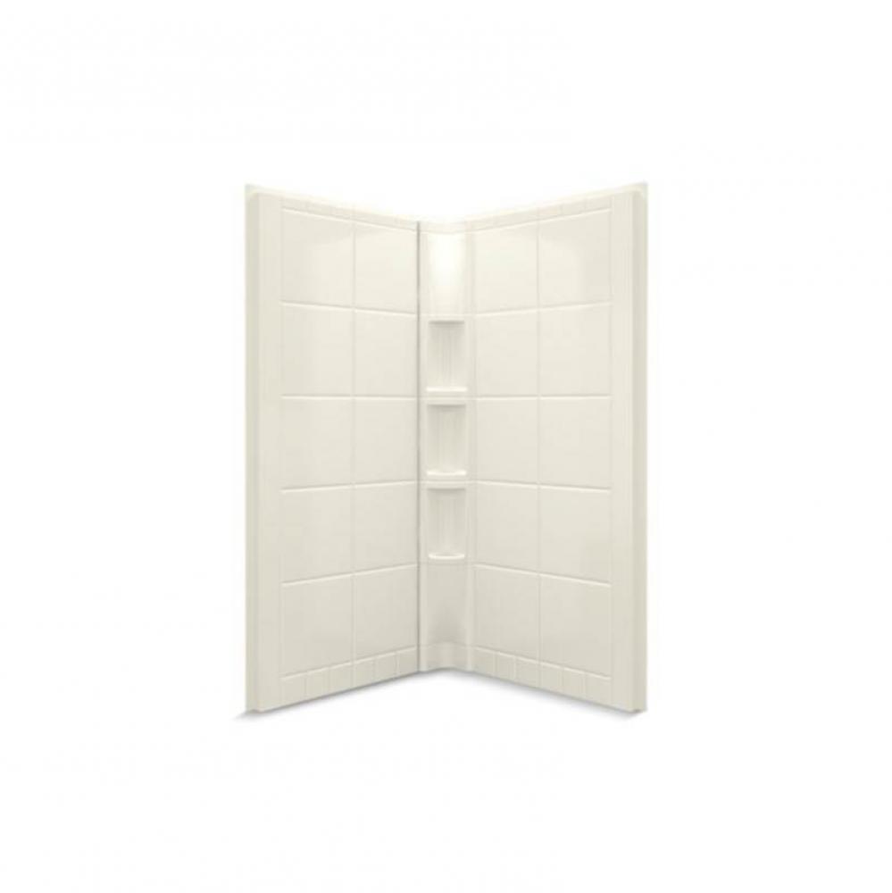Intrigue™ 39&apos;&apos; x 39&apos;&apos; neo-angle shower wall set with Aging In Place backerbo