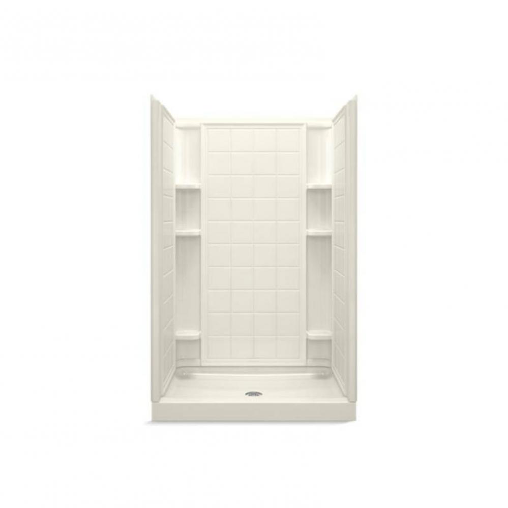 Ensemble™ 48&apos;&apos; x 34&apos;&apos; x 75-3/4&apos;&apos; tile shower with Aging in Place b