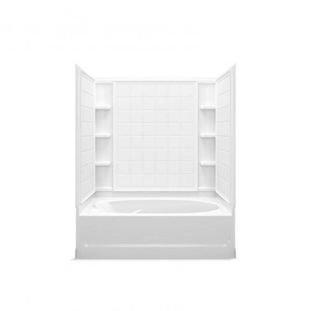 Ensemble™ 60-1/4&apos;&apos; x 36&apos;&apos; tile bath/shower with Age in Place backerboards