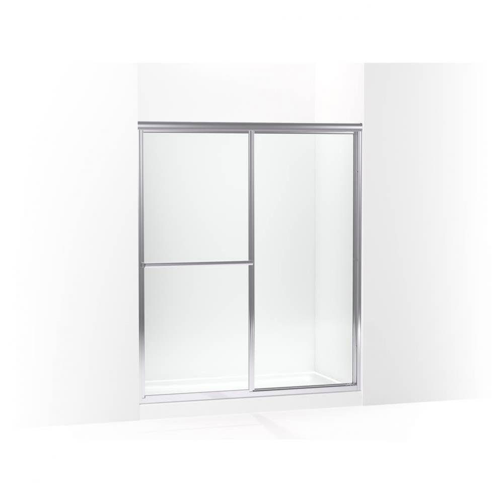 Deluxe Framed Sliding Shower Door, 70 In. H X 54-3/8 – 59-3/8 In. W, With 1/8 In. Thick Clear Gl