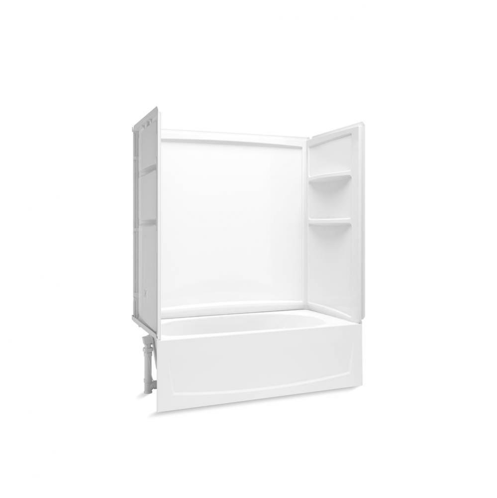 Performa 2 60 in. X 29 in. Above-Floor-Drain Vikrell Bath/Shower With Aging In Place Backerboards