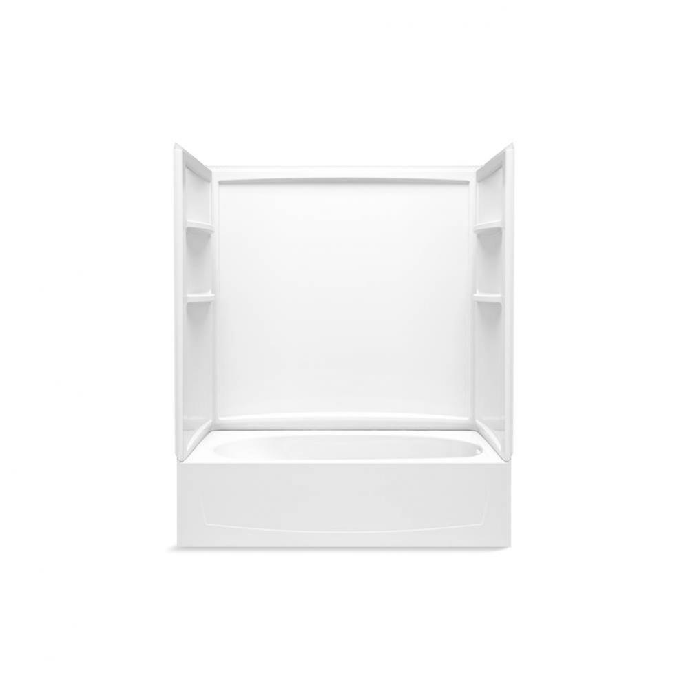 Performa 2 60 in. X 29 in. Vikrell Bath/Shower With Aging In Place Backerboards with Right Drain