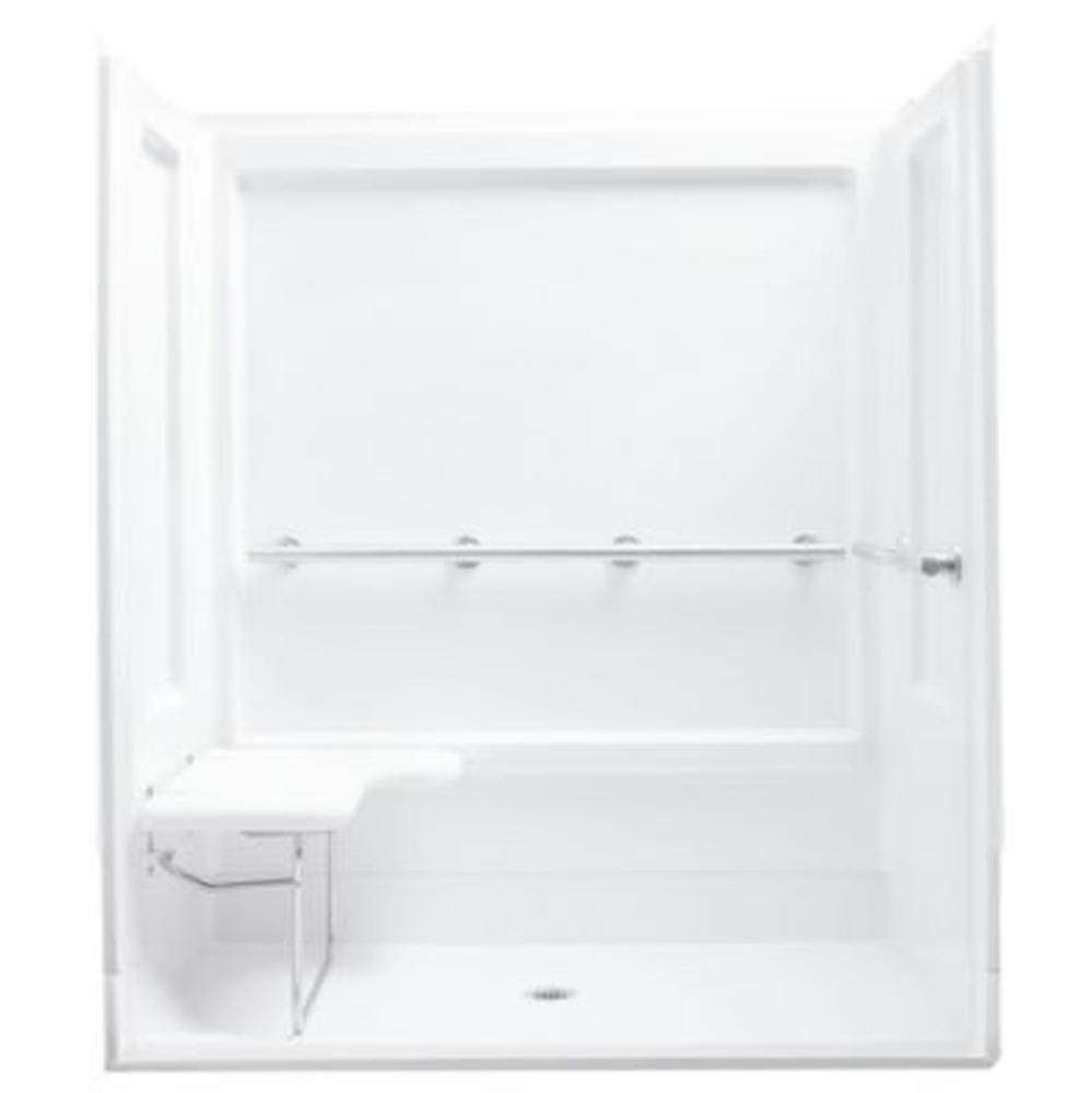 63-1/2&apos;&apos; x 39-3/8&apos;&apos; seated shower