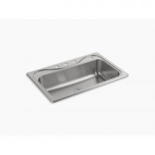 Sterling Plumbing R24912-4-NA - Southhaven® Single Basin Sink, 20 Gauge Stainless Steel