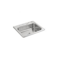 Sterling Plumbing 11403-3-NA - Southhaven® Top-Mount Single-Bowl Kitchen Sink, 25'' x 22'' x 6-1/2'