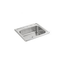 Sterling Plumbing 14710-4H-NA - Kitchen Sink, Single-basin, 25'' x 22'' x 7''