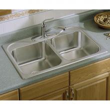 Sterling Plumbing F11402-3-NA - Southhaven 33X22X8 Dbl Basin Sink
