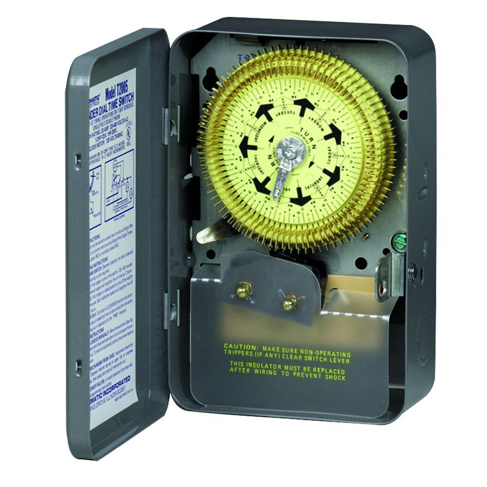 7-Day Mechanical Time Switch, 208-277 VAC, 60Hz,