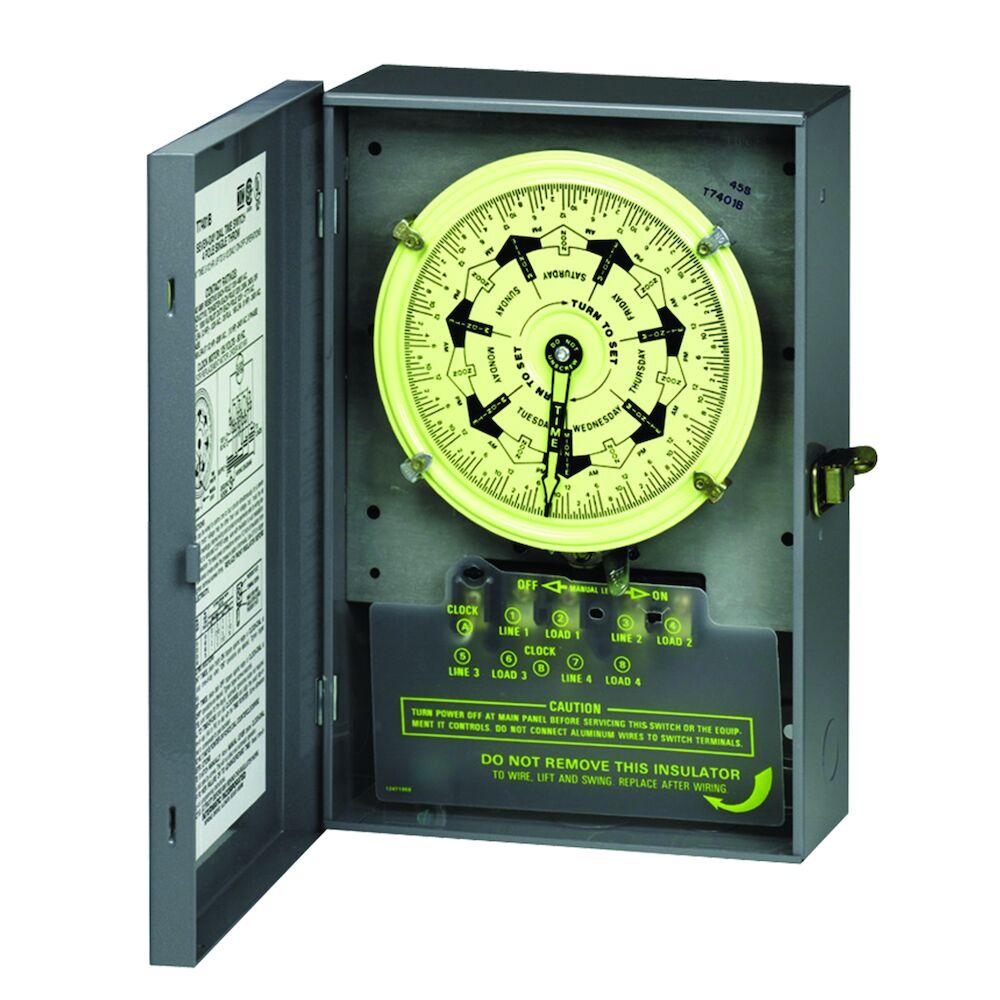 7-Day Mechanical Time Switch, 208-277 VAC, 60Hz,