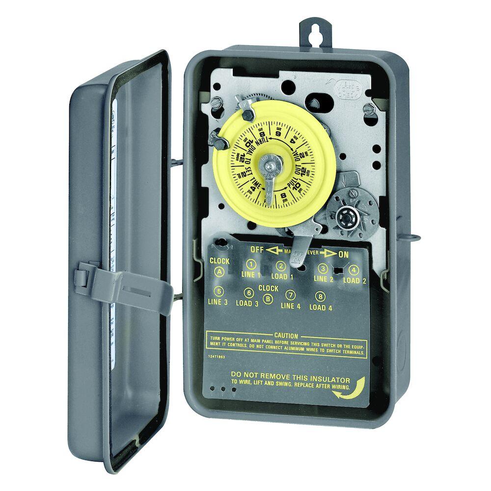 24-Hour Mechanical Time Switch with Skip-a-Day,