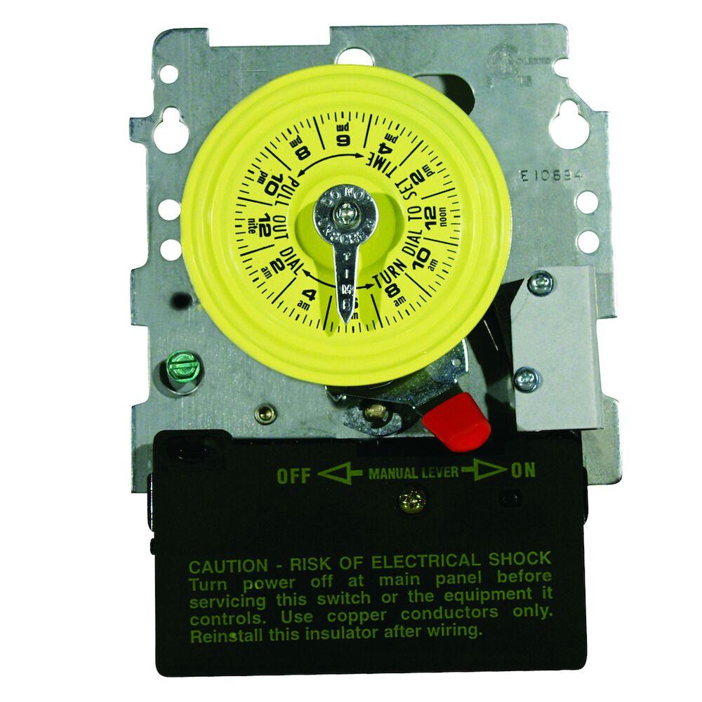 24-Hour 208-277V Mechanical Time Switch, DPST, P