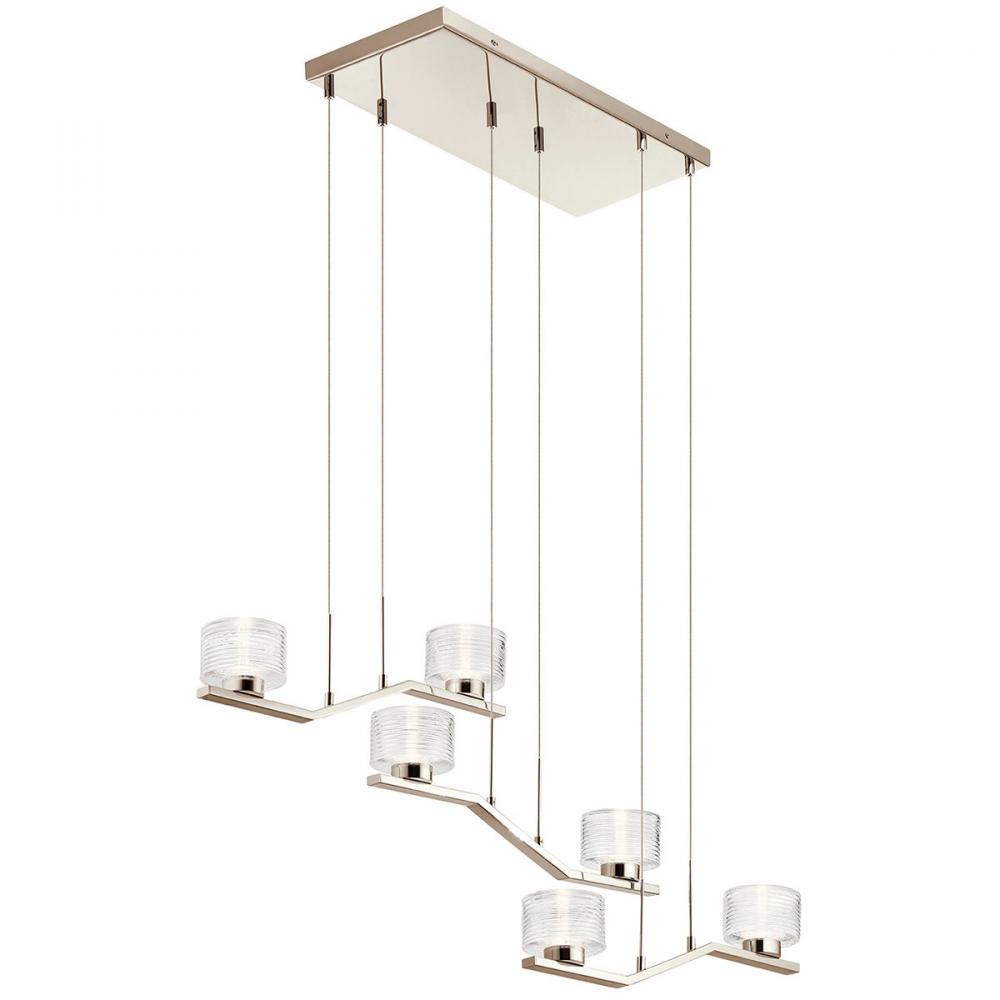 Linear Chandelier 6Lt LED