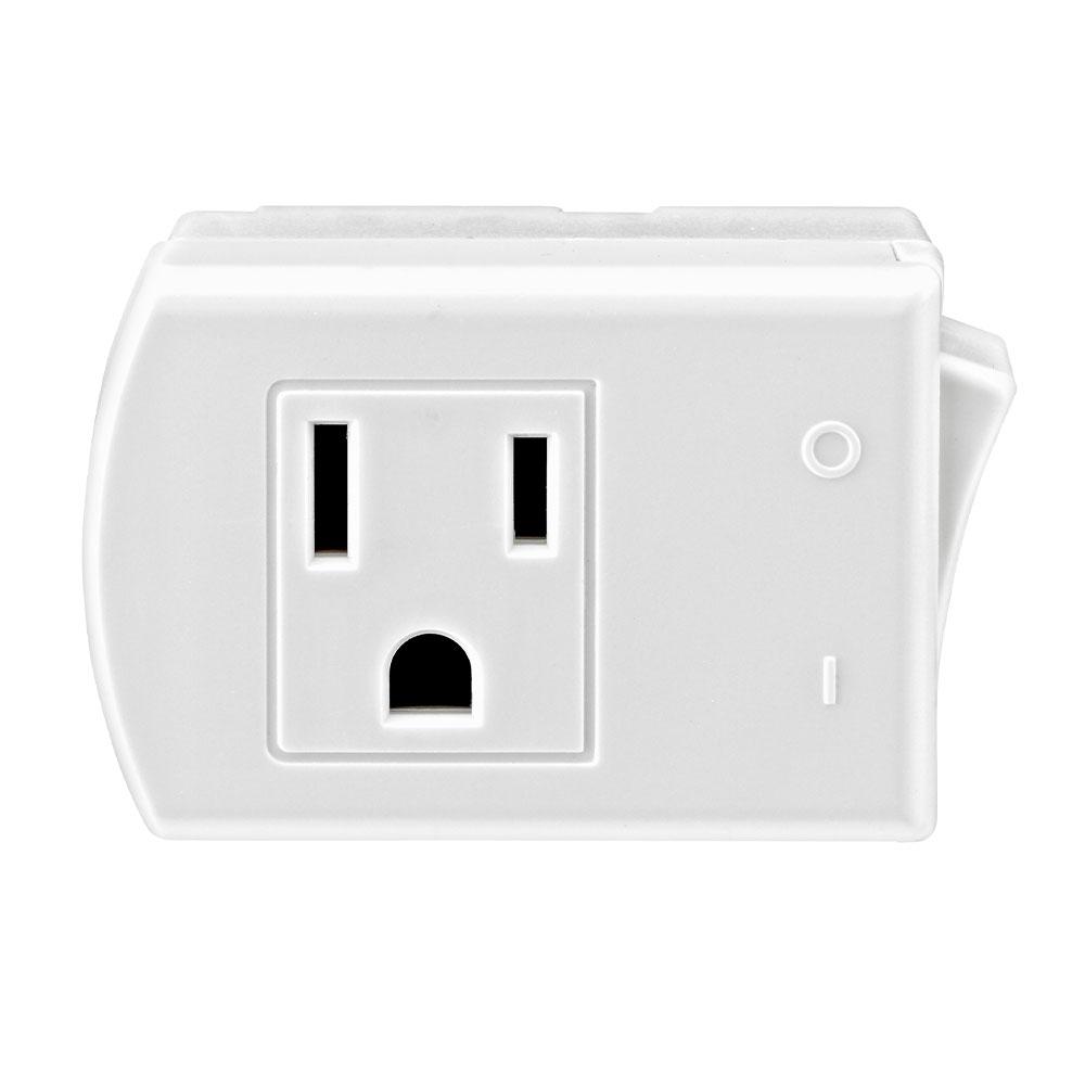 Grounded switch tap, White