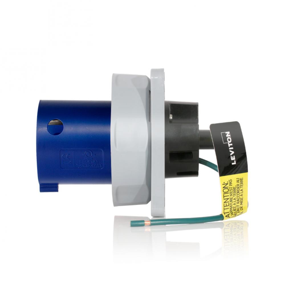 60 Amp Pin & Sleeve Inlet-BLUE