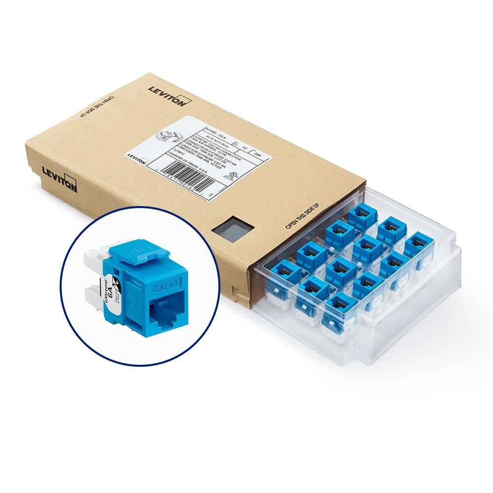 EXTREME CAT 6A UTP JACK 12PK, BLUE