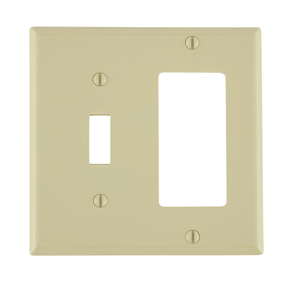 2 GANG WALLPLATE TGL-DECORA IVORY