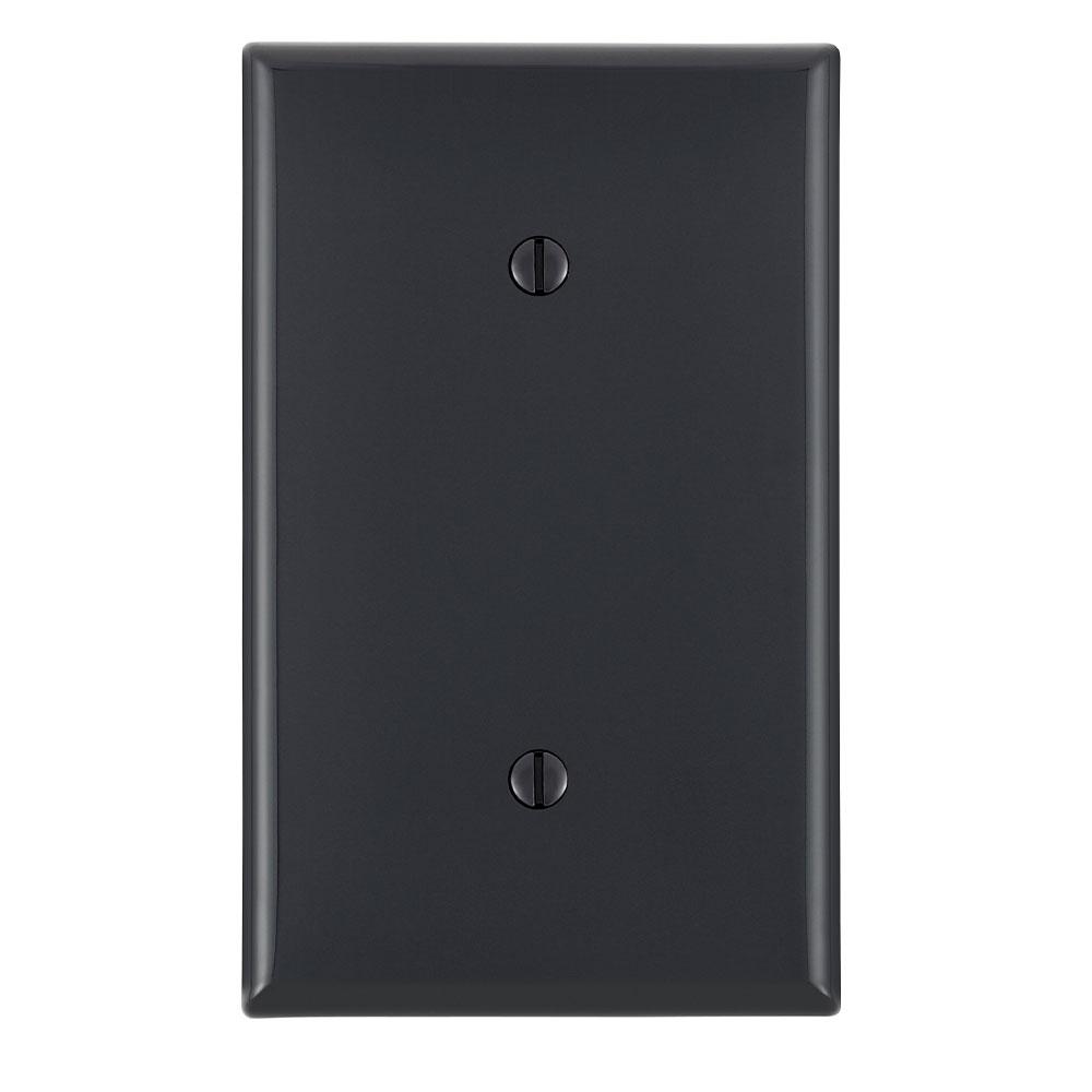 SINGLE GANG WALLPLATE BLANK BLACK