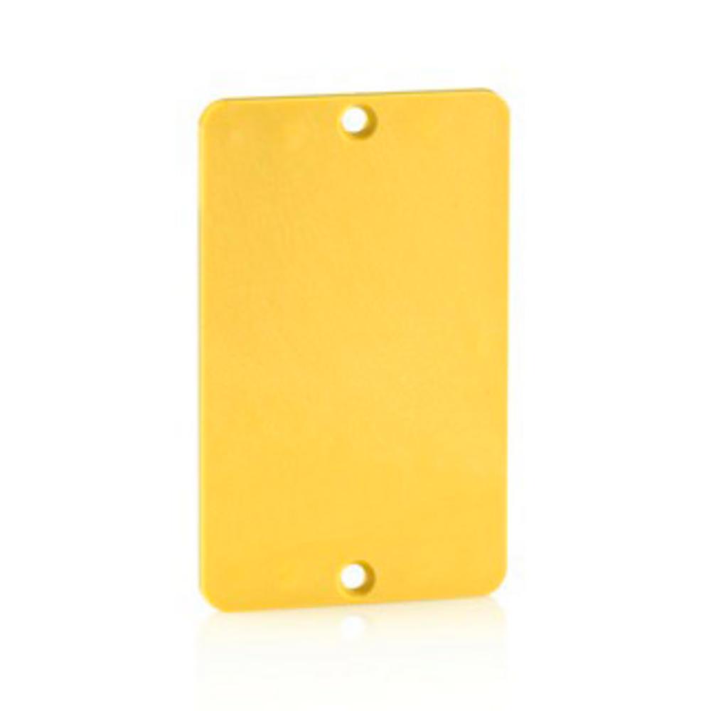 OUTLET BOX COVER SINGLE BLANK YELLOW