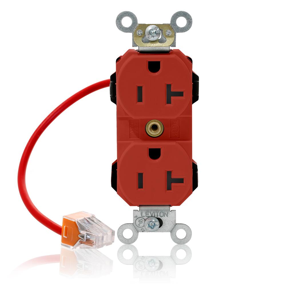 LEVLOK SPLIT DUPLEX RECEPTACLE