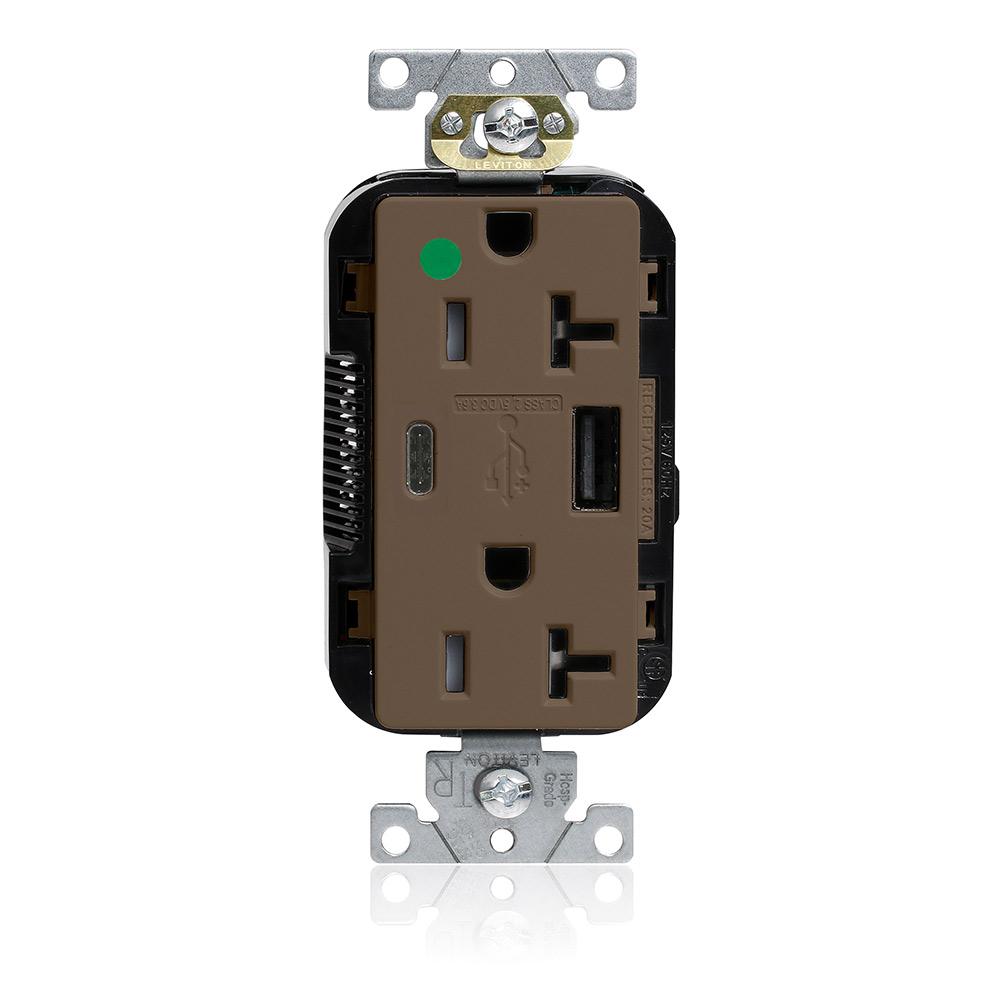 20A LEV-LOK USB TR HG OUTLET TYPE A-C