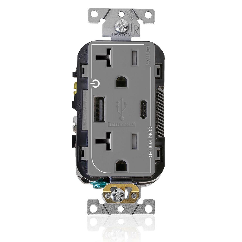 20A MARKED CONTROLLED USB AC RECEPTACLE