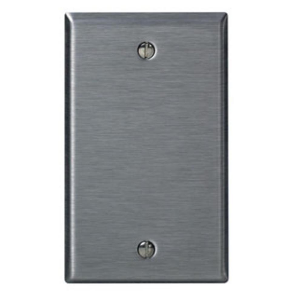 1G SS METAL WALLPLATE SATIN 430 BLANK