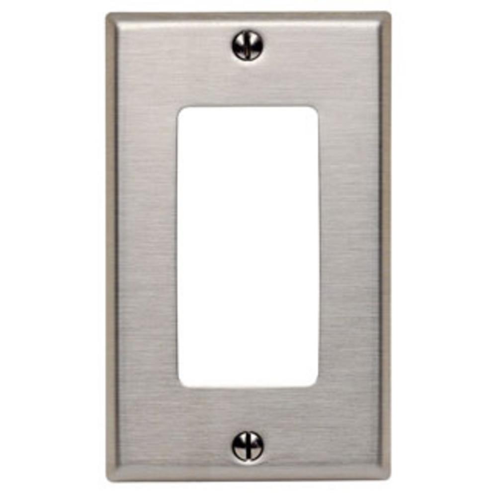 1G WALLPLATE SS SATIN 302 DECORA