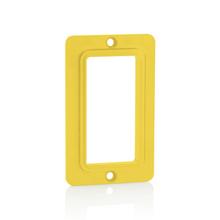 Leviton 3060-Y - OUTLET BOX COVER SINGLE DECORA YELLOW