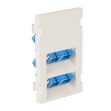 Leviton 41293-4CW - 2 DPLX SC ZIRC BLUE 45 MOS 3U MODULE WH