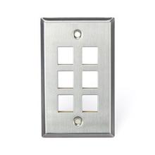 Leviton 43080-1S6 - WP 6PORT SG SS