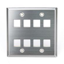 Leviton 43080-2S8 - WP 8PORT DG SS