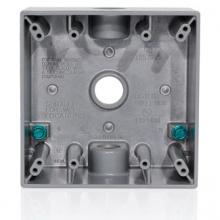 Leviton 2GM53-GY - GY 2G ALL WEATHER BOX W/3 X 1/2 HOLES