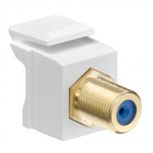 Leviton 40831-FWG - COUPLER F-CONNECTOR GOLD PLATED WHITE