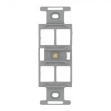 Leviton 41087-QGP - 4PORT QP DUPLEX 106 STRAP GY