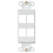 Leviton 41644-W - 4-PORT QUICKPORT DEC  INSRT  WHITE