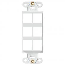 Leviton 41646-W - 6-PORT QUICKPORT DEC  INSRT  WHITE