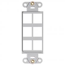 Leviton 41646-GY - INS DEC 6 PORT GY