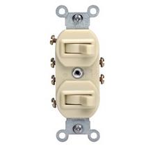 Leviton 5243-T - LA COMBI 2SW 3W 15A120/277VAC.