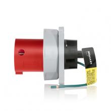 Leviton 560B7WLEV - 60 Amp Pin & Sleeve Inlet-RED