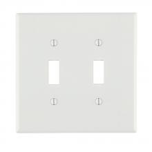 Leviton 80509-W - 2 GANG TGLE WLPLT MIDWAY WHT