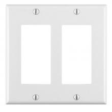 Leviton 80409-W - 2G W/P DECORA WHITE