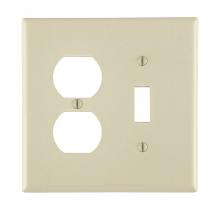 Leviton 80505-T - 2 GANG 1 TGLE 1 DUP RECEP WLPLT MW LA