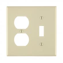 Leviton 80705-T - LA WP 2G TGL SW/DUP OUTLET W/CAP SCR