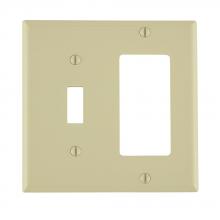 Leviton 80707-I - 2 GANG WALLPLATE TGL-DECORA IVORY