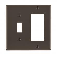 Leviton 80707 - 2 GANG WALLPLATE TGL-DECORA BROWN