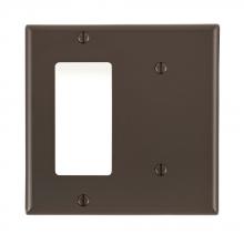 Leviton 80708 - STANDARD WALLPLATE DECORA-BLANK BROWN